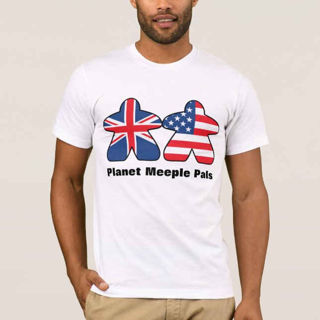 Planet Meeple Pals, UK & US Manar Shirt T (Framsida)