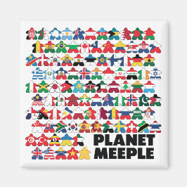 Planet Meeple, svart textruta, magnet