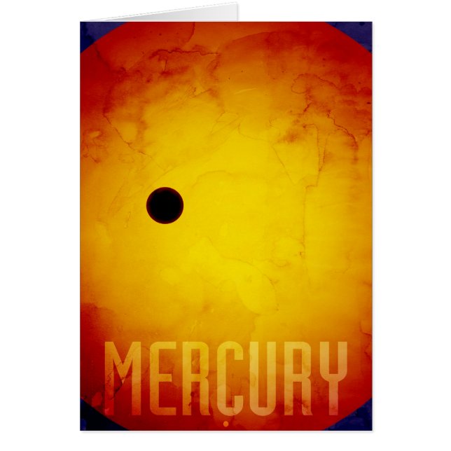 Planet Mercury Hälsningskort (Framsidan)