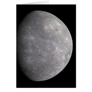Planet Mercury i rymden Hälsningskort
