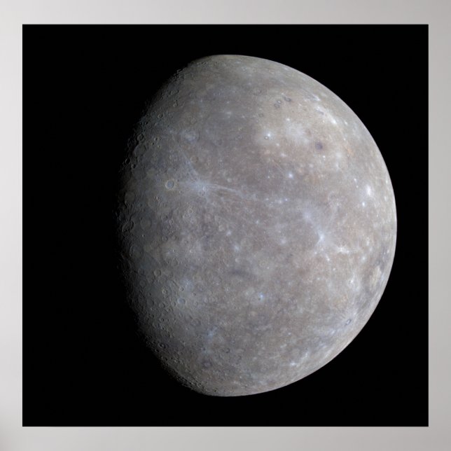 Planet Mercury som tas av sonden Messenger Poster (Framsidan)