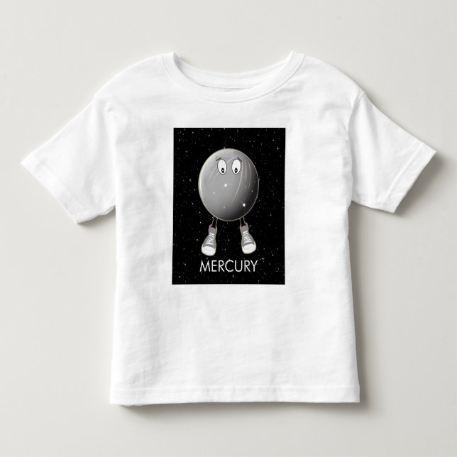 Planet Mercury & Stars T Shirt (Framsida)
