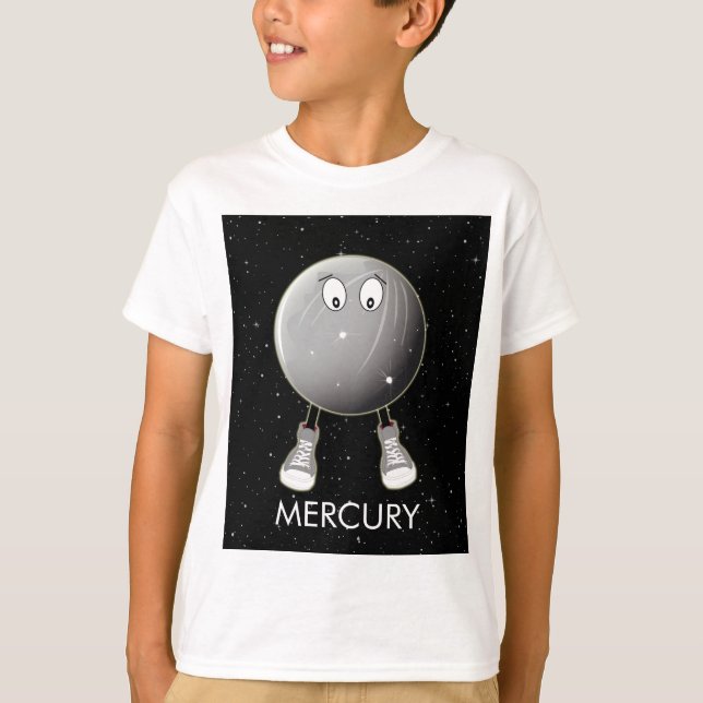 Planet Mercury & Stars T Shirt (Framsida)