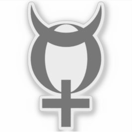 Planet Mercury Symbol (grey) Klistermärken