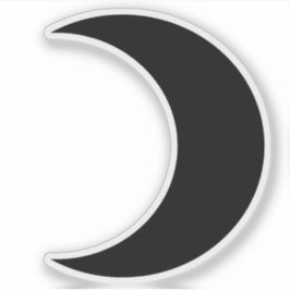 Planet Moon Symbol (black) Klistermärken