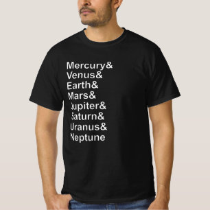 Planet Namn Ampersand - Solar System Planets T Shirt