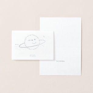 Planet Namn Stationery Folierat Kort