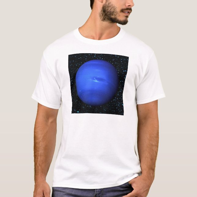 PLANET NEPTUNE med stjärnabakgrund (det sol- T Shirt (Framsida)