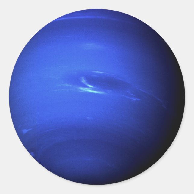PLANET NEPTUNE (solsystem) ~ Runt Klistermärke (Framsida)
