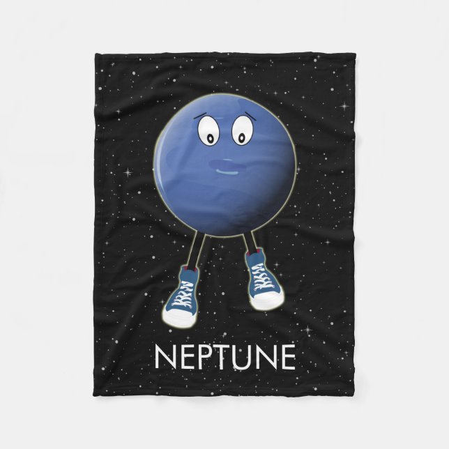 Planet Neptune & Stars Fleecefilt (Framsidan)