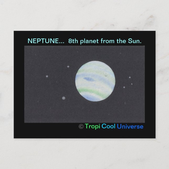 Planet NEPTUNUS vykort (Framsida)