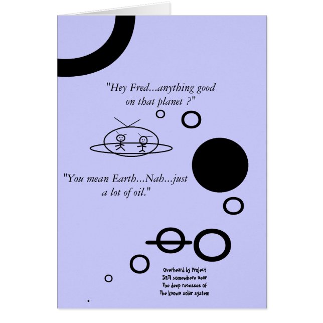 Planet Oil ’Alien Invasion’ OBS Kort (Framsidan)