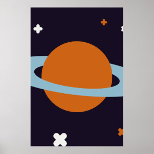 Planet-orbit universum-stjärngalaxi poster