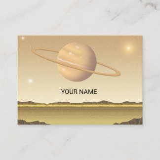 Planet ovanför en öken. visitkort