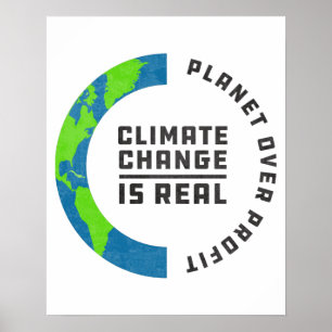 Planet över vinsten av den globala uppvärmningen K Poster