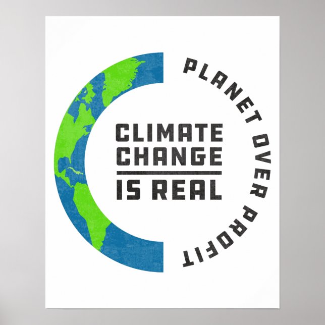 Planet över vinsten av den globala uppvärmningen K Poster (Framsidan)