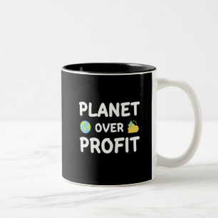 Planet över Vinsten - hållbarhet Två-Tonad Mugg