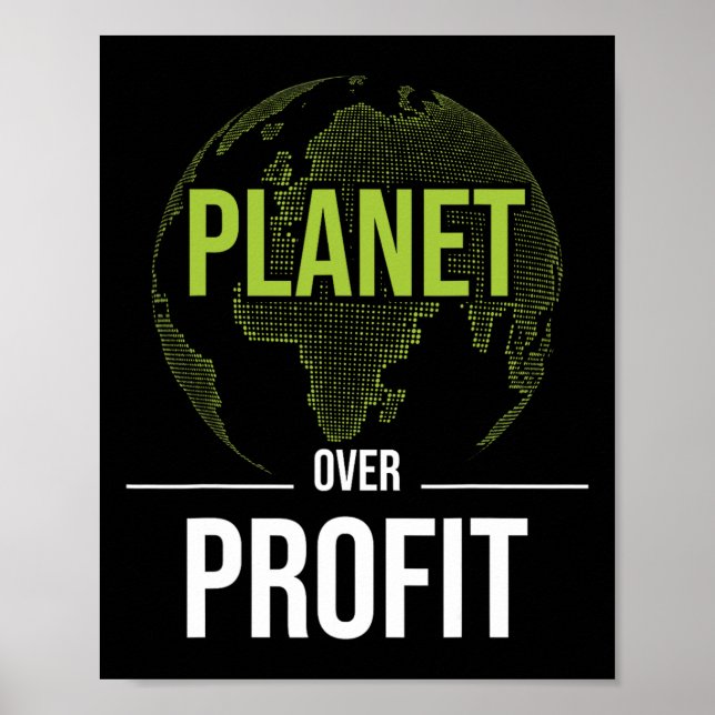 Planet over Vinsten - Miljöskyddskonst Poster (Framsidan)