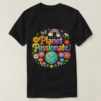Planet Passionate Colorful Typography T Shirt