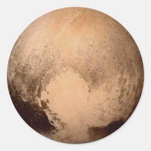 PLANET PLUTO - HA EN HJÄRTA! ~ (för sol- system) Runt Klistermärke
