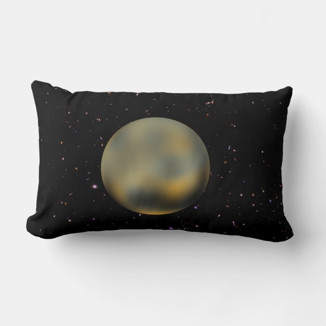 Planet Pluto Starry Himlar Lumbar Pillow Lumbarkudde (Framsida)