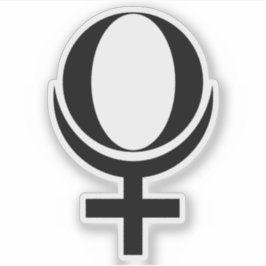 Planet Pluto Symbol (black) Klistermärken