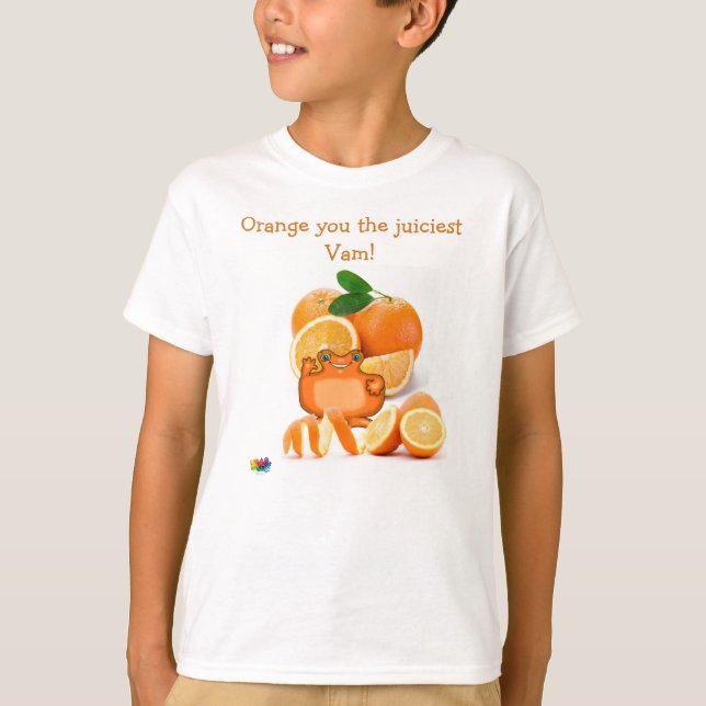Planet PODZ™ "Orange dig den Juiciest" T-Shirt (Framsida)