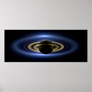 Planet Saturn framme av solen Poster