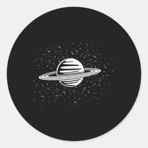 Planet Saturn Ringar Rymden Solar System Runt Klistermärke