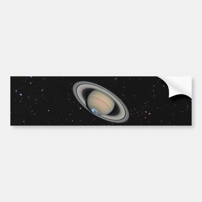 Planet Saturn Starry Himlar Bildekal (Framsidan)