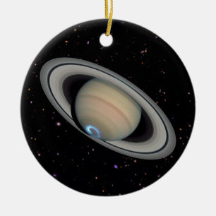 Planet Saturn Starry Himlar Julgransprydnad Keramik