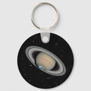 Planet Saturn Starry Himlar Nyckelring