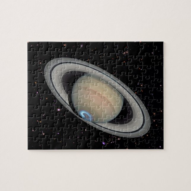 Planet Saturn Starry Himlar Pussel (Horisontell)