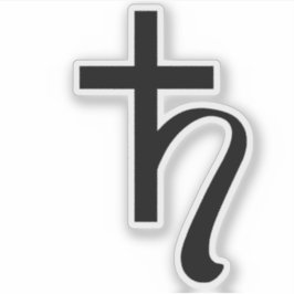 Planet Saturn Symbol (black) Klistermärken