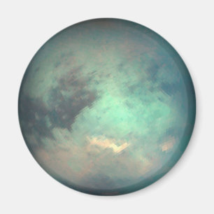 Planet Saturns Måne Titan Magnet