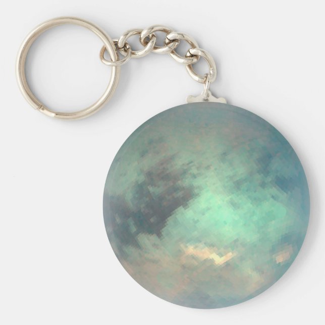 Planet Saturns Måne Titan Nyckelring (Framsidan)