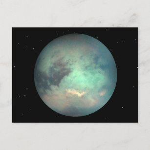 Planet Saturns Måne Titan Vykort