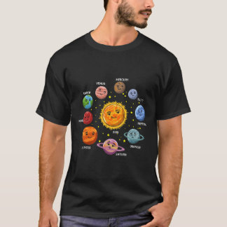 Planet Sol rymdeastronomi Astronomer Astrofysik T Shirt