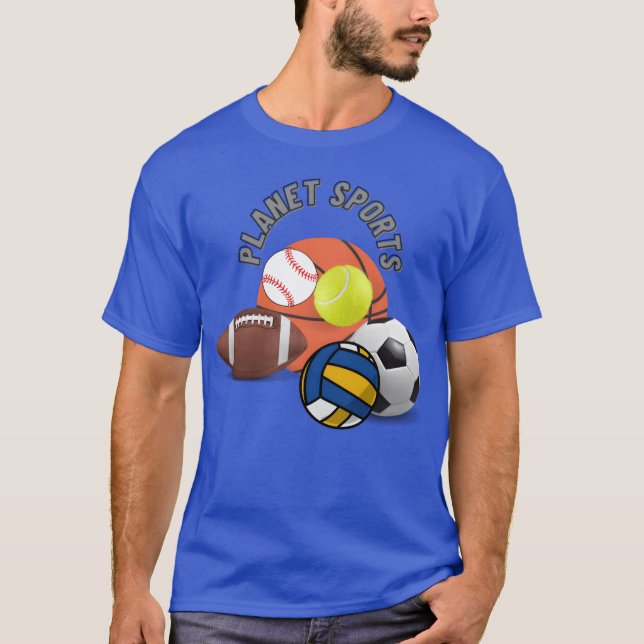 PLANET SPORTS-tröja retro T Shirt (Framsida)