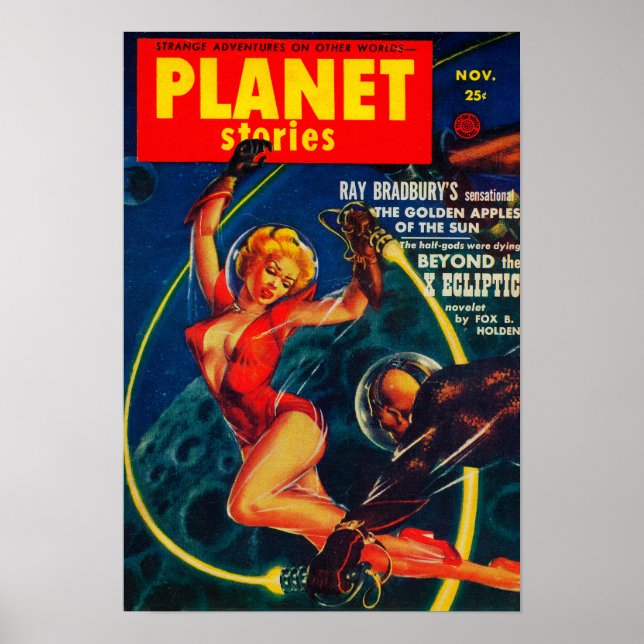 Planet Stories Magazine Cover 2 Poster (Framsidan)