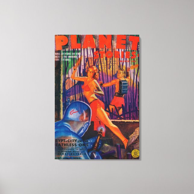 Planet Stories Magazine Cover 3 Canvastryck (Framsida)