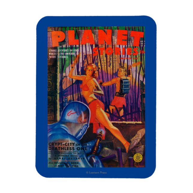 Planet Stories Magazine Cover 3 Magnet (Vertikal)