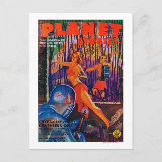 Planet Stories Magazine Cover 3 Vykort (Framsida)