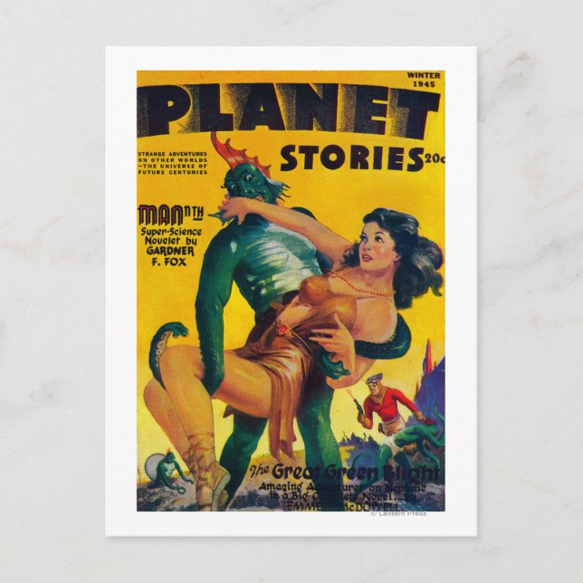 Planet Stories Magazine Cover 4 Vykort (Framsida)