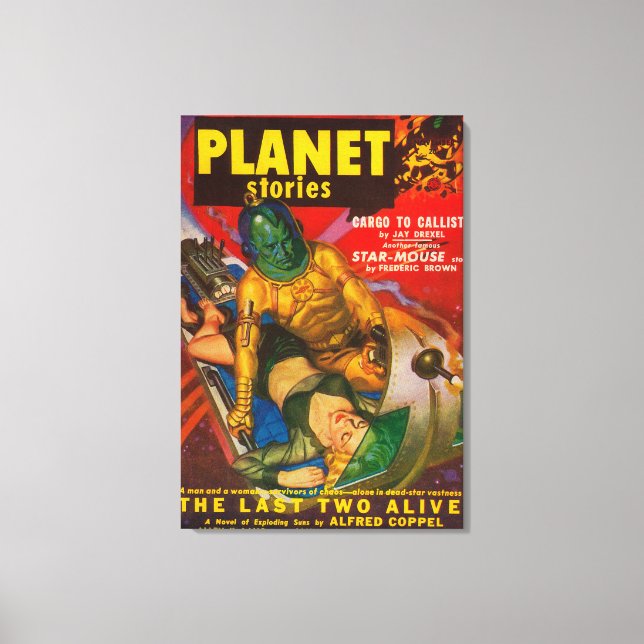 Planet Stories Magazine Cover 5 Canvastryck (Framsida)