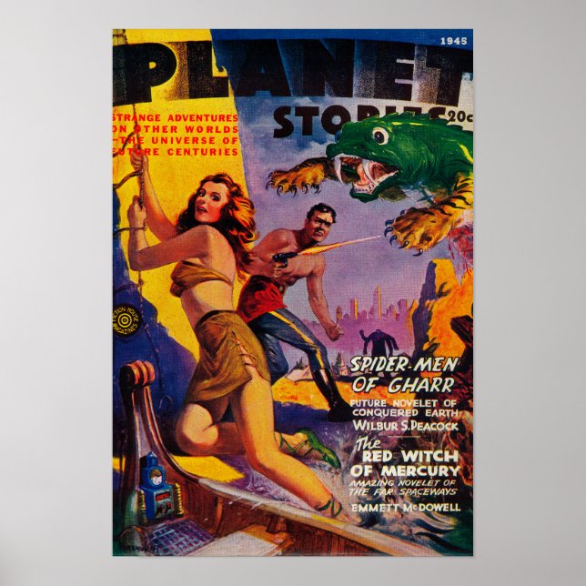 Planet Stories Magazine Cover 5 Poster (Framsidan)