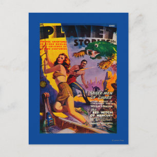 Planet Stories Magazine Cover 5 Vykort
