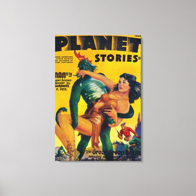Planet Stories Magazine Cover 6 Canvastryck (Framsida)