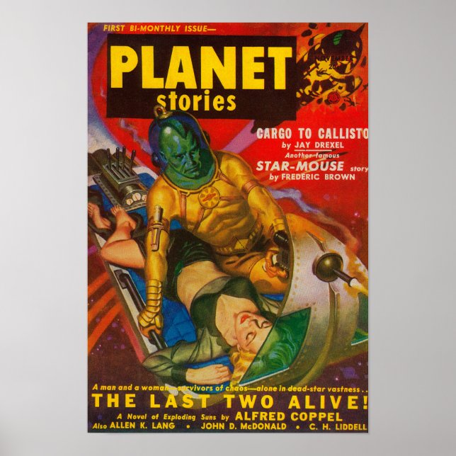 Planet Stories Magazine Cover 6 Poster (Framsidan)