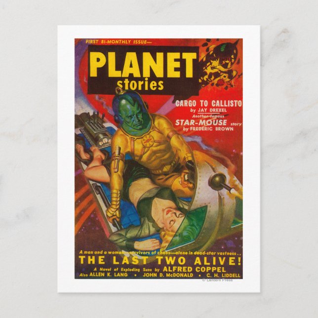 Planet Stories Magazine Cover 6 Vykort (Framsida)